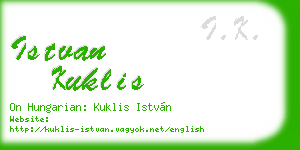 istvan kuklis business card